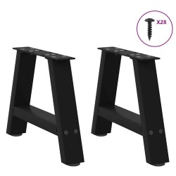 Pieds de table basse en forme de A, 2 pièces, noir, 50 x (30-31) cm, acier 567030567030