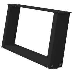 Pieds de table basse en U, 2 pièces, noir, 60 x (30-31) cm, acier 567032567032