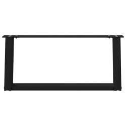 Pieds de table basse en U, 2 pièces, noir, 60 x (30-31) cm, acier 567032567032