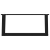 Pieds de table basse en U, 2 pièces, noir, 60 x (30-31) cm, acier 567032567032