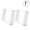 Pieds de table basse en U, 2 pièces, blanc, 50 x (30-31) cm, acier 567033567033