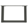 Pieds de table basse en U, 2 pièces, anthracite, 50 x (30-31) cm, acier 567034567034