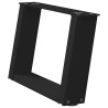 Pieds de table basse en U, 2 pièces, noir, 50 x (30-31) cm, acier 567036567036