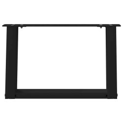 Pieds de table basse en U, 2 pièces, noir, 50 x (30-31) cm, acier 567036567036