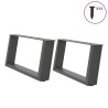 Pieds de table basse en U 2 pièces Anthracite 60 x (30-31) cm Acier 567037567037
