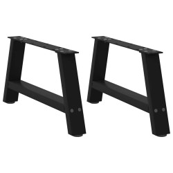 Pieds de table basse en forme de A, 2 pièces, noir, 60 x (30-31) cm, acier 567048567048