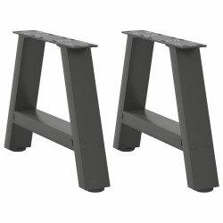 Pieds de table basse en forme de A, 2 pièces, anthracite, 50 x (30-31) cm, acier 567049567049