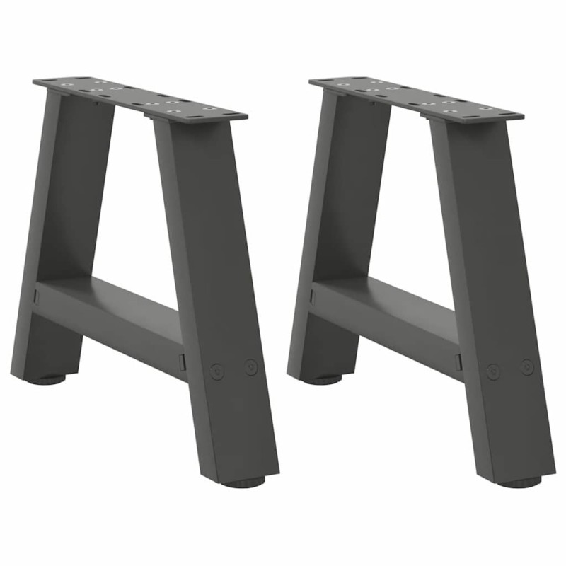 Pieds de table basse en forme de A, 2 pièces, anthracite, 50 x (30-31) cm, acier 567049567049