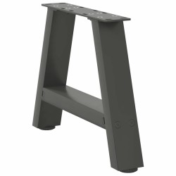 Pieds de table basse en forme de A, 2 pièces, anthracite, 50 x (30-31) cm, acier 567049567049
