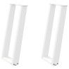 Pieds de table console en U, 2 pièces, blanc, 38 x (72-73) cm, acier 567050567050
