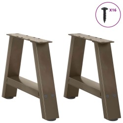 Pieds de table basse en forme de A, 2 pièces, 30 x (30-31) cm, acier 567051567051