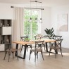 Pieds de table à manger en U 2 pièces Noir 100 x (72-73) cm Acier 567054567054