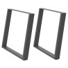 Pieds de table à manger en U 2 pièces Anthracite 100 x (72-73) cm Acier 567056567056