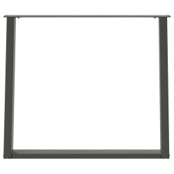 Pieds de table à manger en U 2 pièces Anthracite 100 x (72-73) cm Acier 567056567056