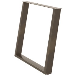 Pieds de table à manger en forme de U, 2 pièces, acier naturel, 100 x (72-73) cm 567057567057