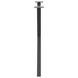 Pieds de table à manger en forme de X, 2 pièces, anthracite, 80 x (72-73) cm, acier 567060567060