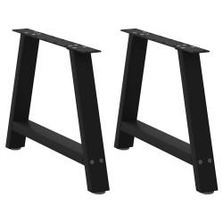 Pieds de table basse en forme de A, 2 pièces, noir, 60 x (42-43) cm, acier 567119567119