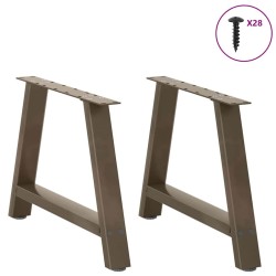 Pieds de table basse en forme de A, 2 pièces, 70 x (42-43) cm, acier 567121567121