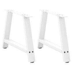 Pieds de table basse en forme de A 2 pièces Blanc 70 x (42-43) cm Acier 567122567122