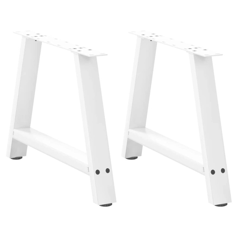 Pieds de table basse en forme de A 2 pièces Blanc 70 x (42-43) cm Acier 567122567122