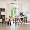 Pieds de table à manger en forme de A, 2 pièces, noir, 50 x (72-73) cm, acier 567123567123