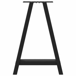 Pieds de table à manger en forme de A, 2 pièces, noir, 50 x (72-73) cm, acier 567123567123