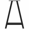 Pieds de table à manger en forme de A, 2 pièces, noir, 50 x (72-73) cm, acier 567123567123
