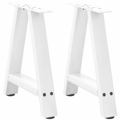Pieds de table basse en forme de A, 2 pièces, blanc, 50 x (42-43) cm, acier 567125567125