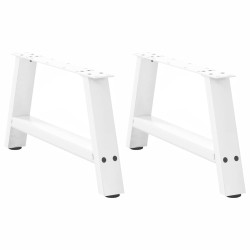 Pieds de table basse en forme de A, 2 pièces, blanc, 70 x (30-31) cm, acier 567126567126