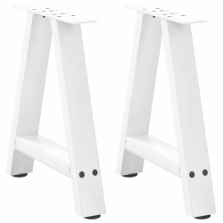 Pieds de table basse en forme de A, 2 pièces, blanc, 38 x (42-43) cm, acier 567129567129
