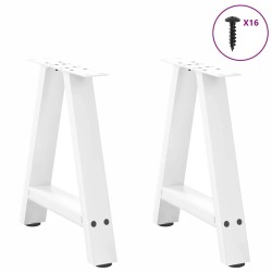 Pieds de table basse en forme de A, 2 pièces, blanc, 38 x (42-43) cm, acier 567129567129