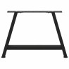 Pieds de table basse en forme de A, 2 pièces, noir, 70 x (42-43) cm, acier 567130567130