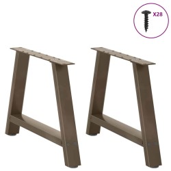 Pieds de table basse en forme de A, 2 pièces, 60 x (42-43) cm, acier 567131567131