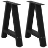 Pieds de table basse en forme de A, 2 pièces, noir, 50 x (42-43) cm, acier 567132567132