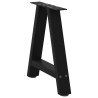Pieds de table basse en forme de A, 2 pièces, noir, 50 x (42-43) cm, acier 567132567132