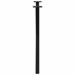 Pieds de table à manger en forme de X, 2 pièces, noir, 70 x (72-73) cm, acier 567135567135