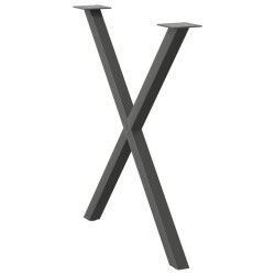 Pieds de table à manger en forme de X 2 pièces Anthracite 70 x (72-73) cm Acier 567137567137