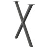 Pieds de table à manger en forme de X 2 pièces Anthracite 70 x (72-73) cm Acier 567137567137