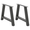 Pieds de table basse en forme de A 2 pièces Anthracite 60 x (42-43) cm Acier 567139567139