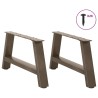 Pieds de table basse en forme de A, 2 pièces, 60 x (30-31) cm, acier 567141567141