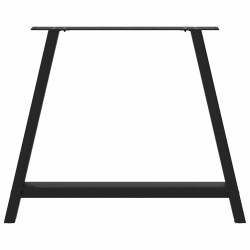 Pieds de table à manger en forme de A, 2 pièces, noir, 100 x (72-73) cm, acier 567143567143