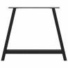 Pieds de table à manger en forme de A, 2 pièces, noir, 100 x (72-73) cm, acier 567143567143