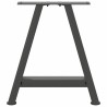 Pieds de table basse en forme de A 2 pièces Anthracite 50 x (42-43) cm Acier 567146567146