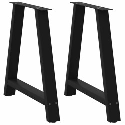 Pieds de table à manger en forme de A, 2 pièces, noir, 70 x (72-73) cm, acier 567150567150