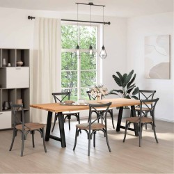 Pieds de table à manger en forme de A, 2 pièces, noir, 70 x (72-73) cm, acier 567150567150