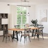 Pieds de table à manger en forme de A, 2 pièces, noir, 70 x (72-73) cm, acier 567150567150