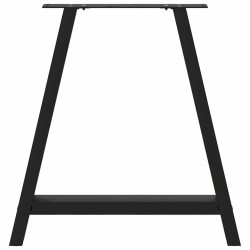 Pieds de table à manger en forme de A, 2 pièces, noir, 70 x (72-73) cm, acier 567150567150