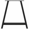 Pieds de table à manger en forme de A, 2 pièces, noir, 70 x (72-73) cm, acier 567150567150