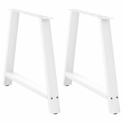 Pieds de table à manger en forme de A, 2 pièces, blanc, 100 x (72-73) cm, acier 567151567151