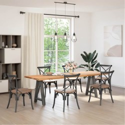 Pieds de table à manger en forme de A 2 pièces Anthracite 60 x (72-73) cm Acier 567160567160